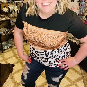 Buck Stitch Color Block Tee